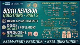 BIO111 Exam Revision | Part 2 | Ecology & Adaptation Questions