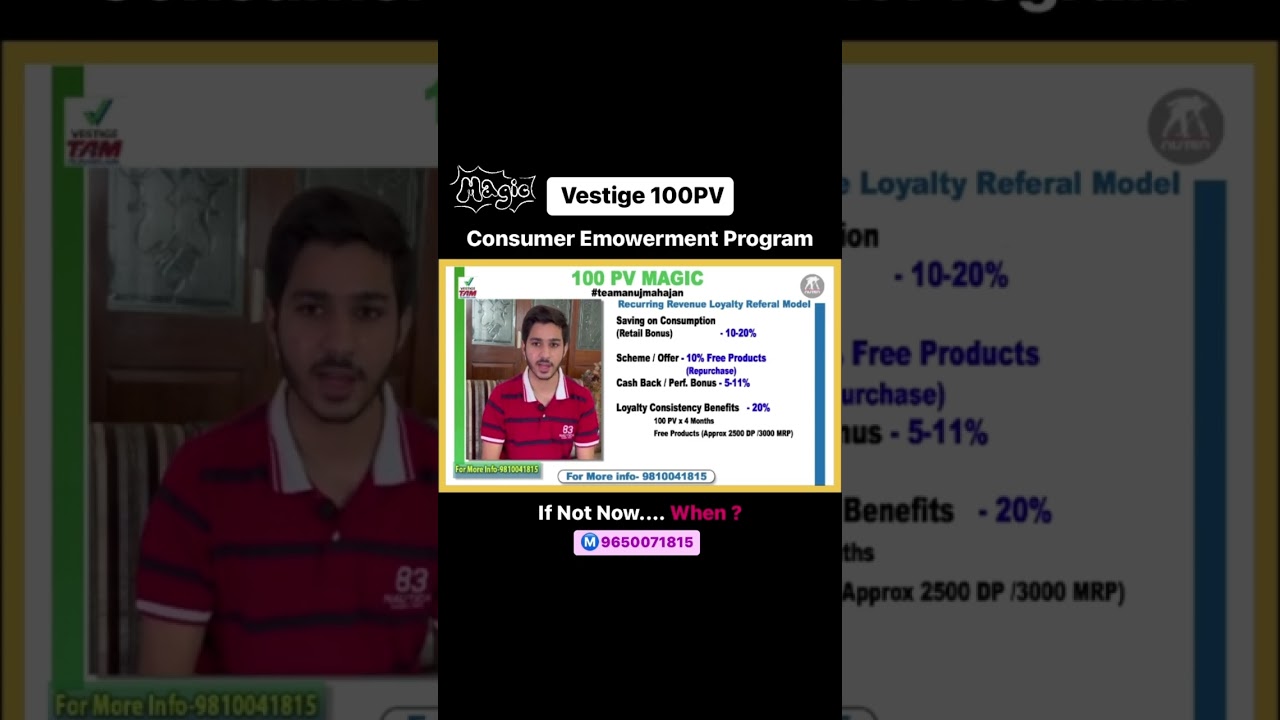 Consumer Empowerment Program || Vestige Business Opportunity || 