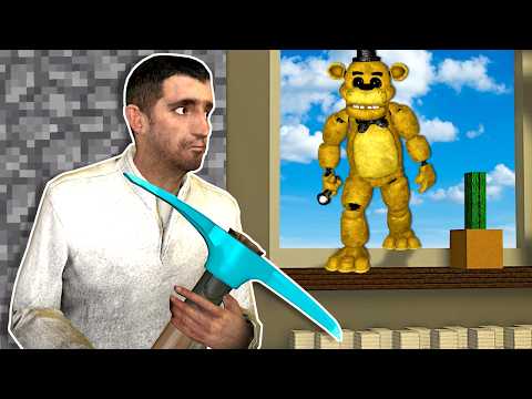 Hiding from FNAF in a Huge MINECRAFT House! (Gmod)