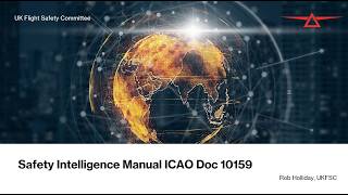 Webinar ICAO Doc 10159 Safety Intelligence
