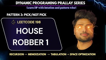 DP 34. 🏠 HOUSE ROBBER 1 LEETCODE 198 | TABULATION + SPACE OPT | KNAPSACK TYPE DP |DP PRALLAY SERIES