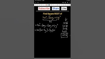 Square Root of an Algebraic Expression