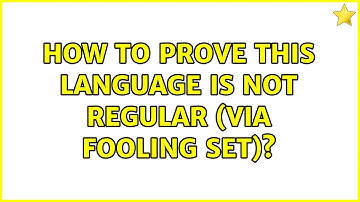 How to prove this language is not regular (via Fooling Set)?