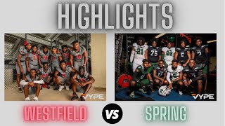 Westfield vs Spring Football HIGHLIGHTS