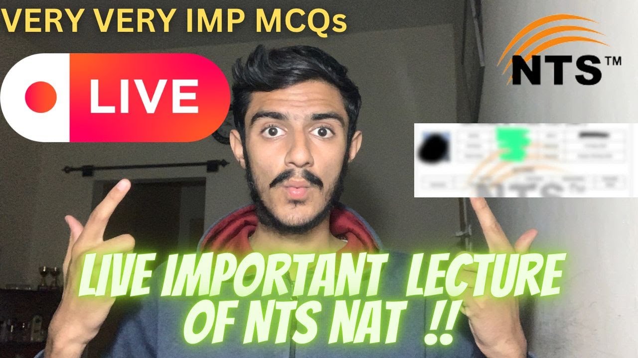 LIVE NTS NAT COMPLETE LECTURE || How to Prepare NTS NAT test? || Tips ...