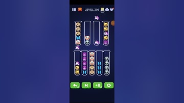 Emoji Sort Puzzle Level 205 solution , Emoji Sort - Puzzle Games, People Lovin Games, All Levels