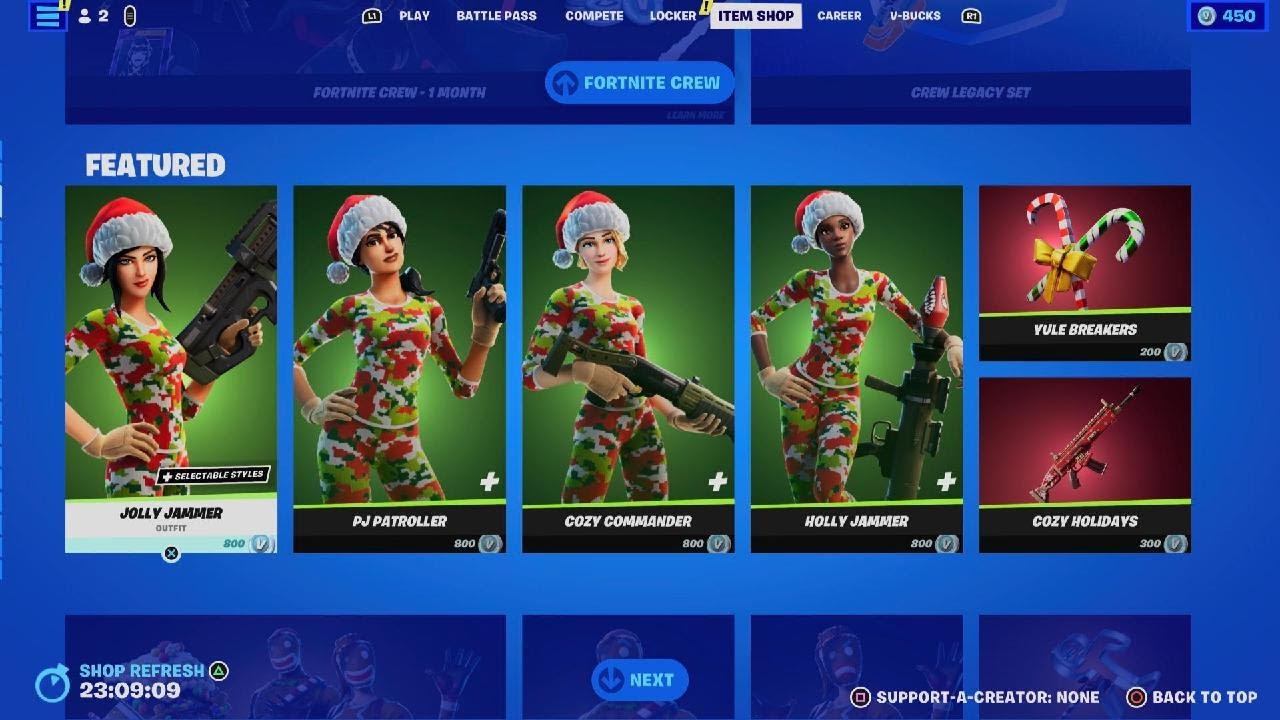 All New Christmas PJ Skins in Fortnite Returning Gingerbread Skins