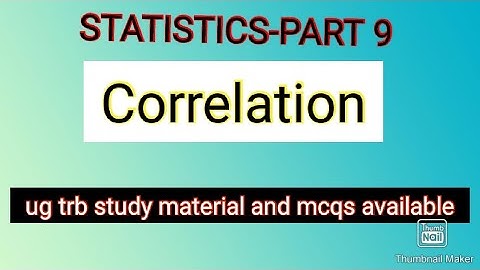 correlation -STATISTICS PART 9 -UGTRB MATHS PAPER II -STATISTICAL EXAM #trbmathsstudymaterial