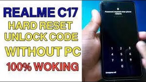 HOW TO HARDREST REALME C17  RMX2101 /PATTERN UNLOCK CODE UNLOCK