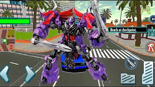 Incredible Super Car Robot Hero Crime Shooting Games 2021 - Android Gameplay screenshot 4