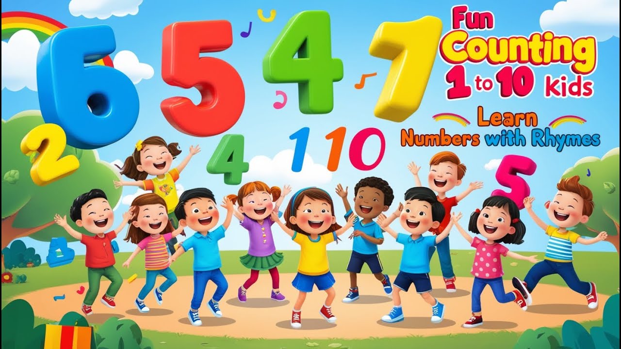 Fun Counting 1 to 10 for Kids | Learn Numbers with Rhymes - YouTube