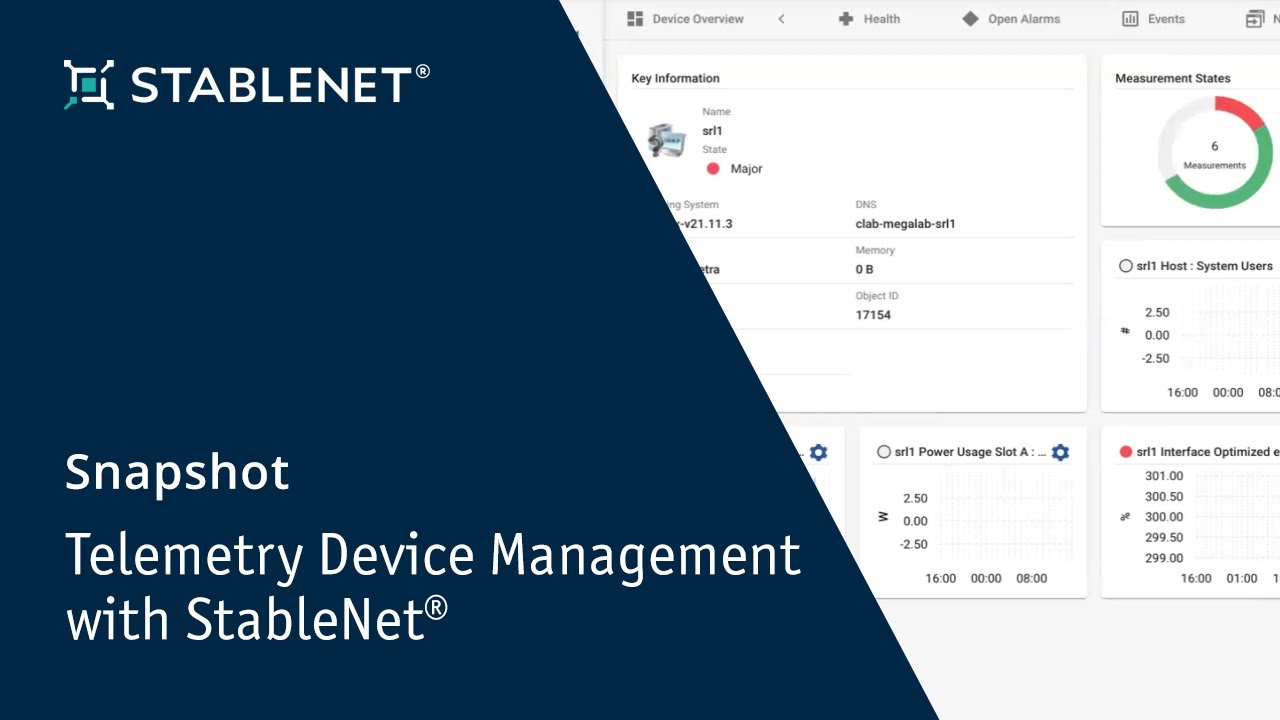 StableNet® Snapshot Series - Telemetry Device Management with StableNet ...