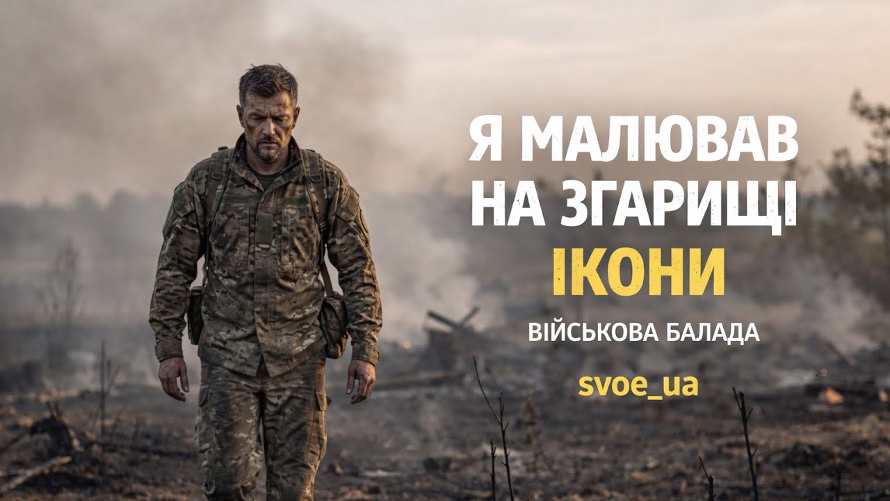 Я малював на згарищі ікони | військова балада 