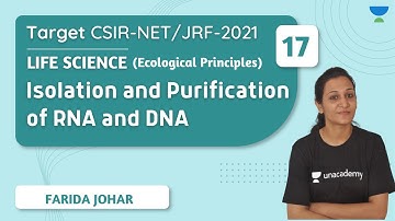 10:30 AM - Target CSIR | Life Science by Farida Johar | Isolation and Purification of RNA and DNA