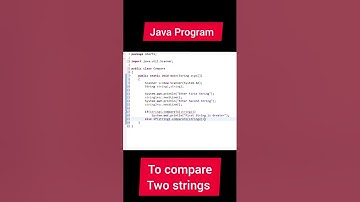 Java program to compare two strings #java #javaprogramming #javacoding