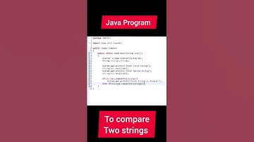 Java program to compare two strings #java #javaprogramming #javacoding
