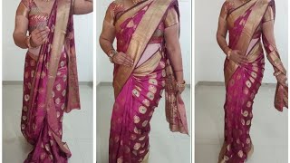 How To Parfect Side -Sholder Pleats Kanjivaram Silk Saree D Tutorial Wedding Special