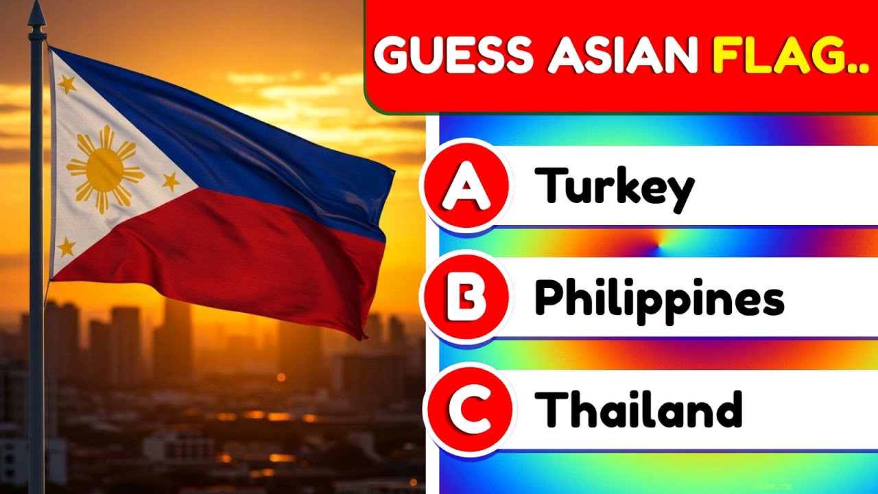 🚩 Guess and Learn 20 FLAGS Of ASIA 🏴 (Part 2) | Flag Quiz