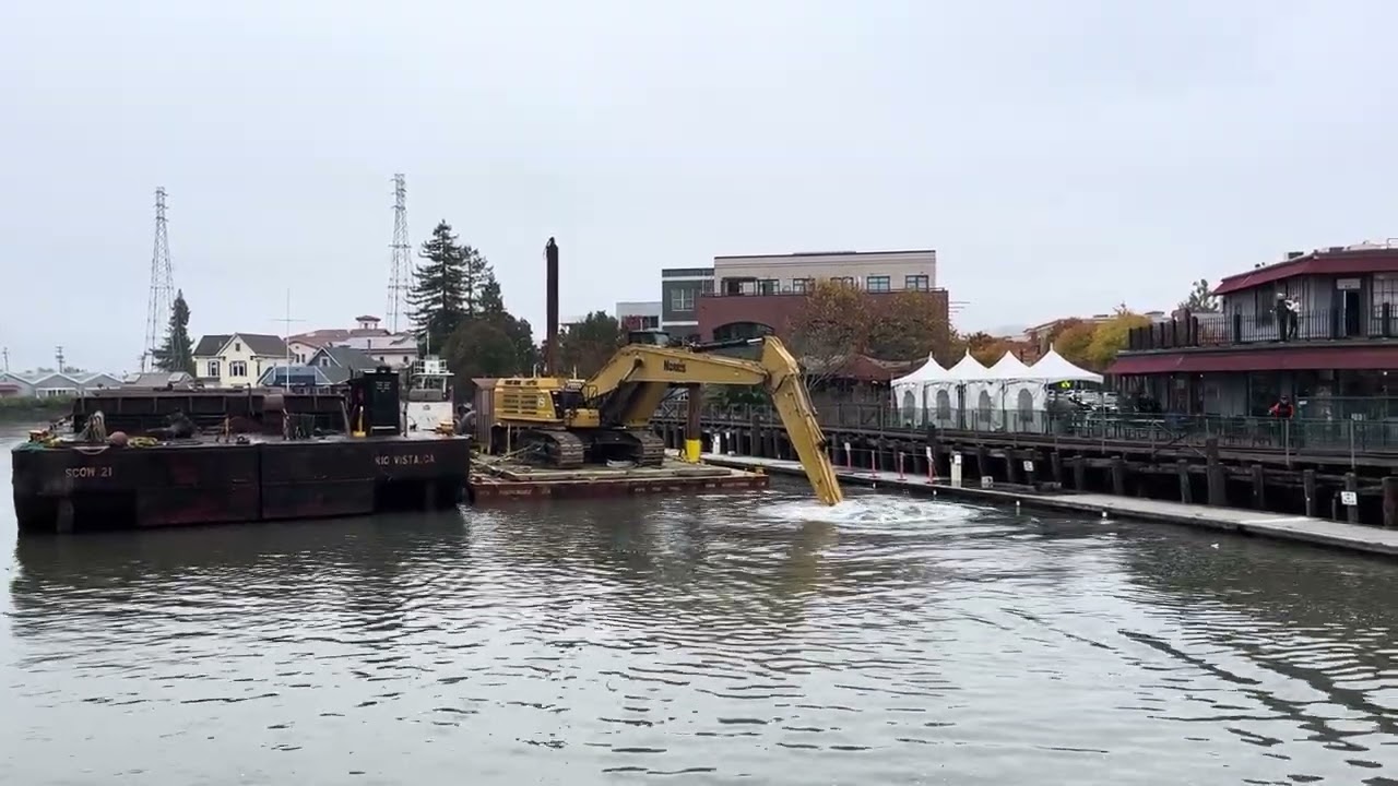 Petaluma River (slough) dredging Dec 2025