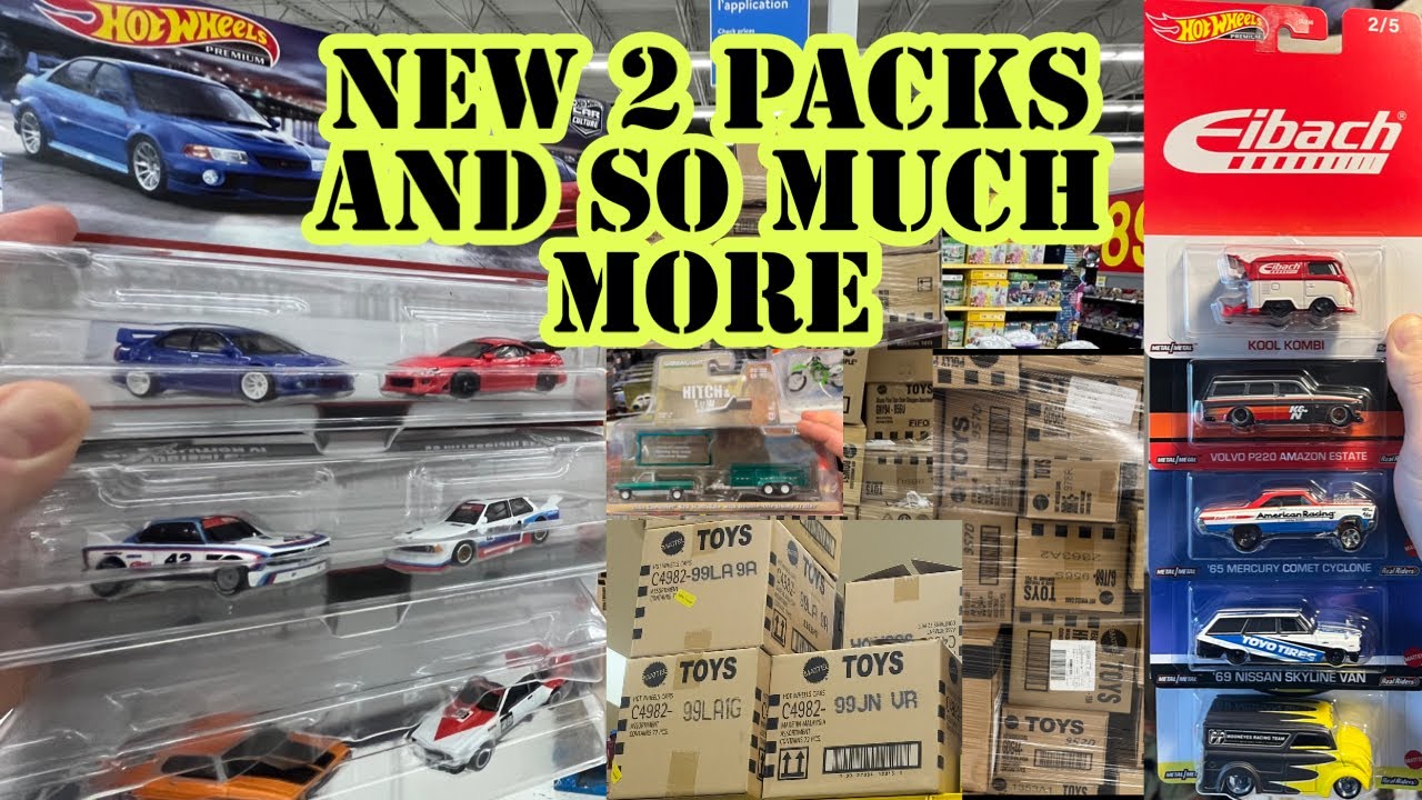 STACKED PALLETS!! CAR CULTURE 2 packs, BOULEVARD 2024 HOT WHEELS A CASE, POP CULTURE, PEG HUNT CHASE