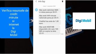 Cum sa aflu resursele de credit minute si internet la Digi Mobil?