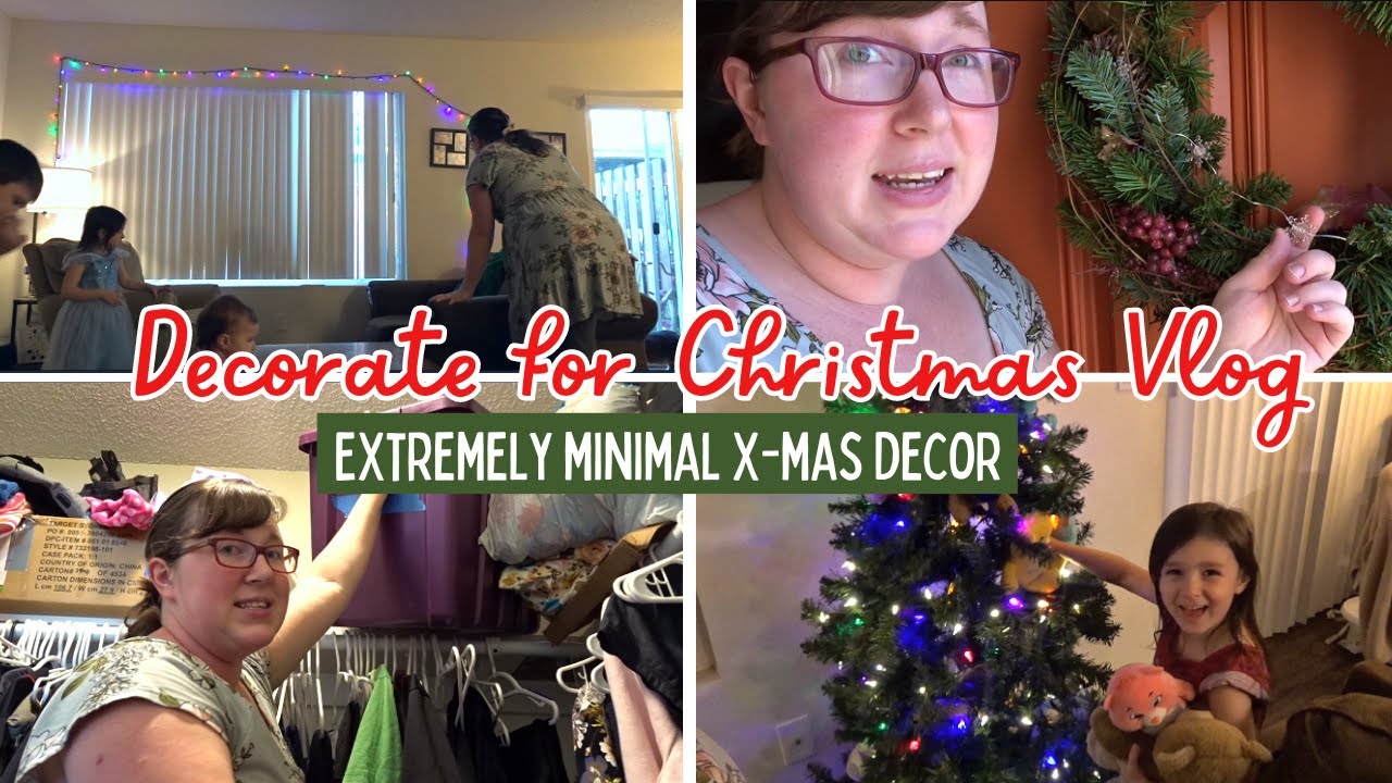 DECORATE FOR CHRISTMAS WITH ME Day in the Life Vlog Extremely minimal