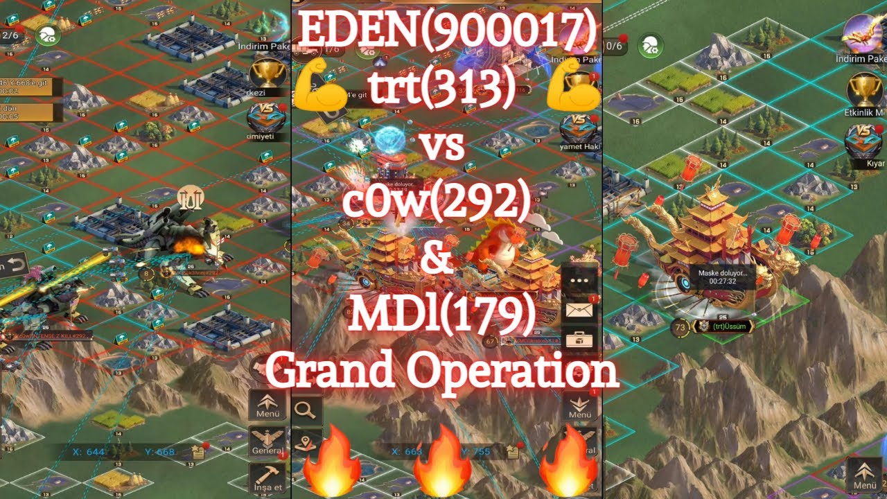 Eden(900017) trt(313) vs c0w(292) & MDl(179) -Last Shelter Survival