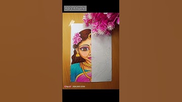 How to draw little Radha Krishna ||  Lord Radha Krishna drawing easy step by step with colour 😍