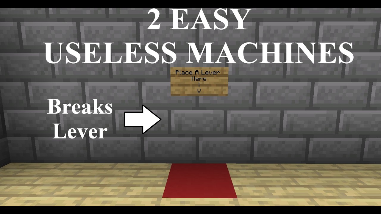 How To Build 2 Easy Useless Machines In Minecraft Bedrock - YouTube