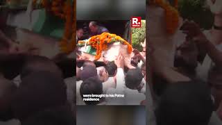 Mortal Remains Of Former Bihar Dy CM Sushil Modi Brought To His Patna Residence