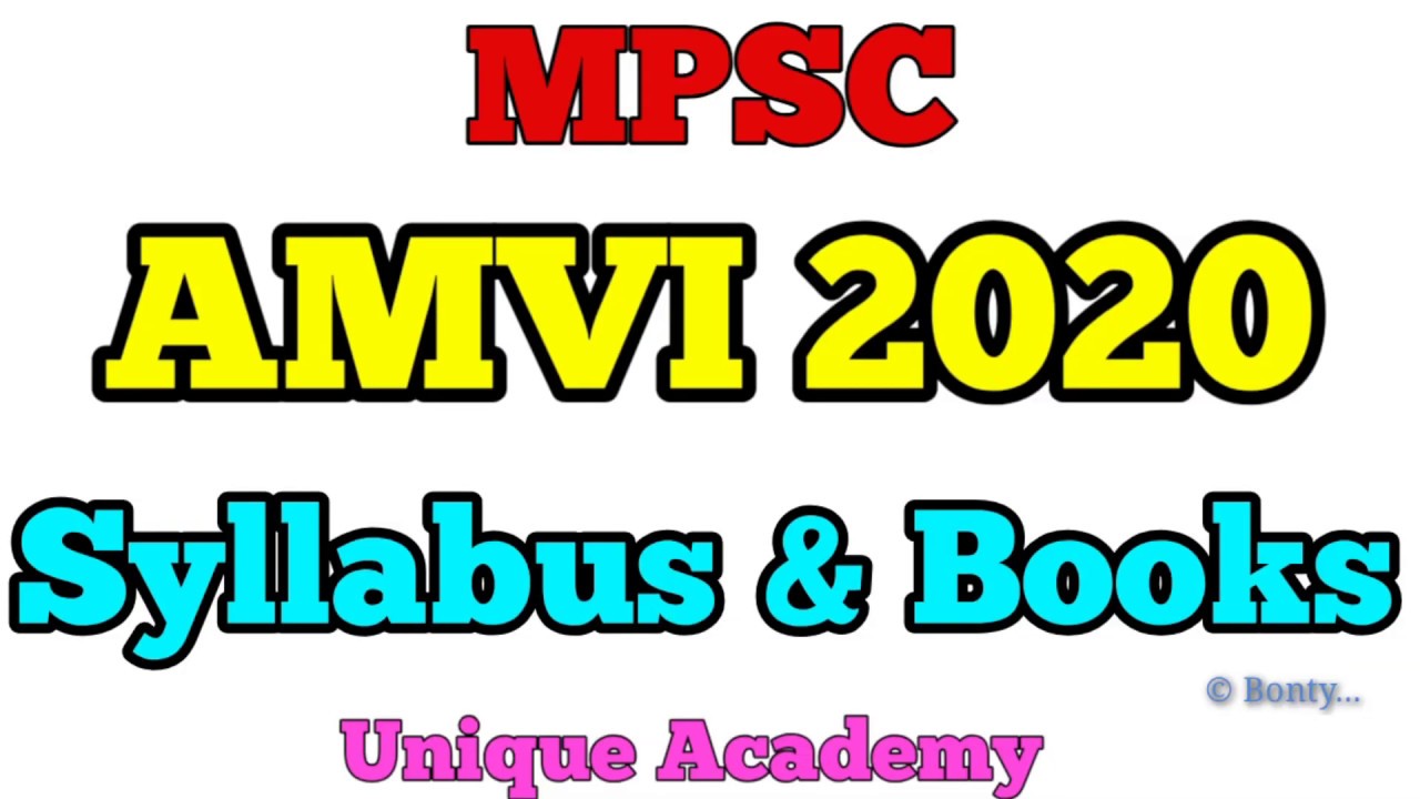 AMVI 2020 Syllabus & Books Informtion || Unique Academy - YouTube