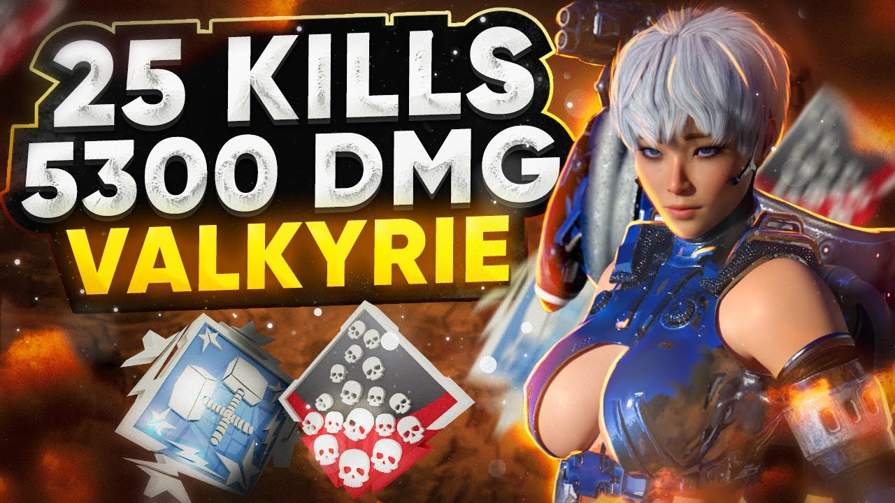 ЗР-242! 25 KILLS & 5300 DAMAGE ON VALKYRIE ! валькирия апекс легенд реликвия apex legends