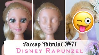 Faceup Tutorial №71 Disney princess Rapunzel OOAK Custom doll repaint by WillStore @WillStore