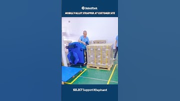 📦 Mobile Pallet Strapping Machine in Real Action! | SelectPack™ | #shorts #palletstrapping