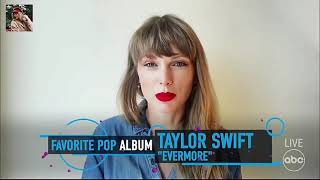 Evermore has won Favourite Pop Album at the AMA'S #taylorswift #amas  #evermore