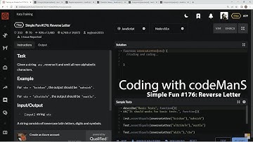 Codewars 7 kyu Simple Fun #176: Reverse Letter JavaScript