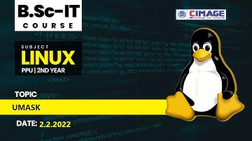 Linux- UMASK B.Sc.IT-PPU-2nd Year 2020-2023, 2.2.2022 by Murali Sir - CIMAGE