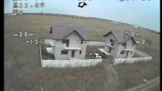 Tricopter FPV with remzibi OSD and RSSI piloted from inside car