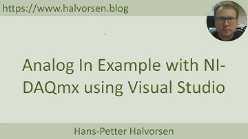 Analog In Battery Example with NI DAQmx using Visual Studio