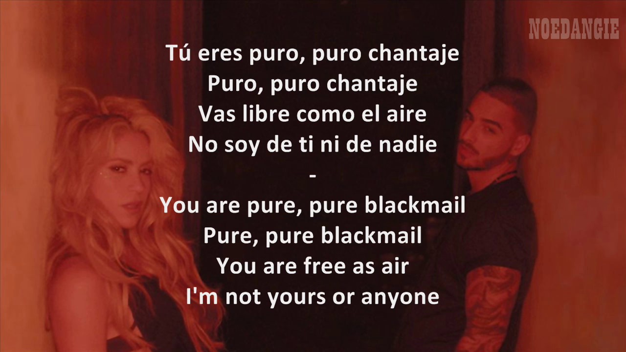 Shakira Ft Maluma Chantaje Letra English Lyrics Youtube
