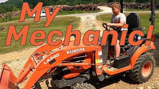WE MESSED UP! - My 8 Year Old Son Fixes Our Kubota BX - Turn Signals and Taillight Lens - STICKERS!!