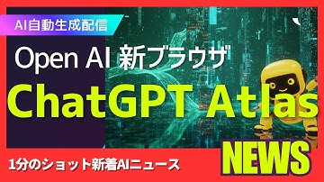 衝撃OpenAIの新ブラウザ登場 ChatGPT Atlas