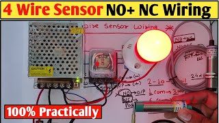 4 Wire Sensor Wiring And Working! Proximity Sensor Wiring With Relay