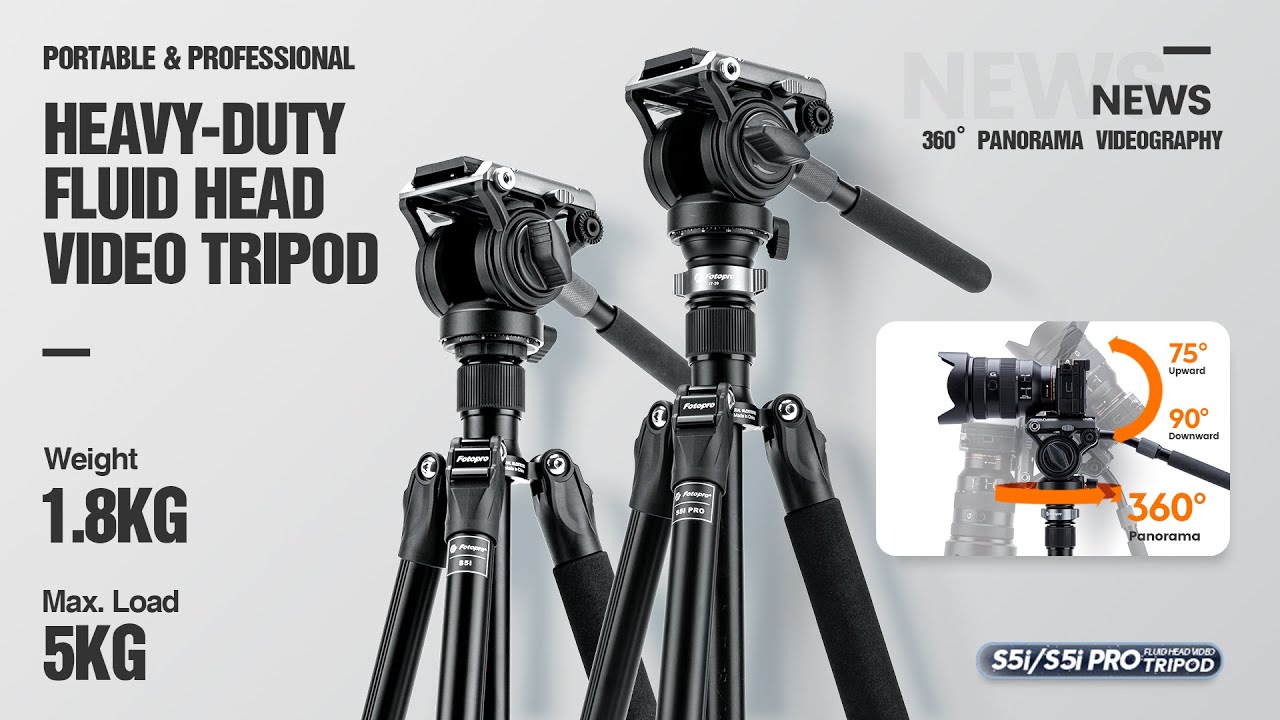 S5i Pro Portable & Professional video tripod YouTube