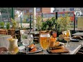 Summer in London Outdoor Cafe &amp; Pub ambient with Chillout Jazz Playlist, Restaurant Coffee Shop ASMR