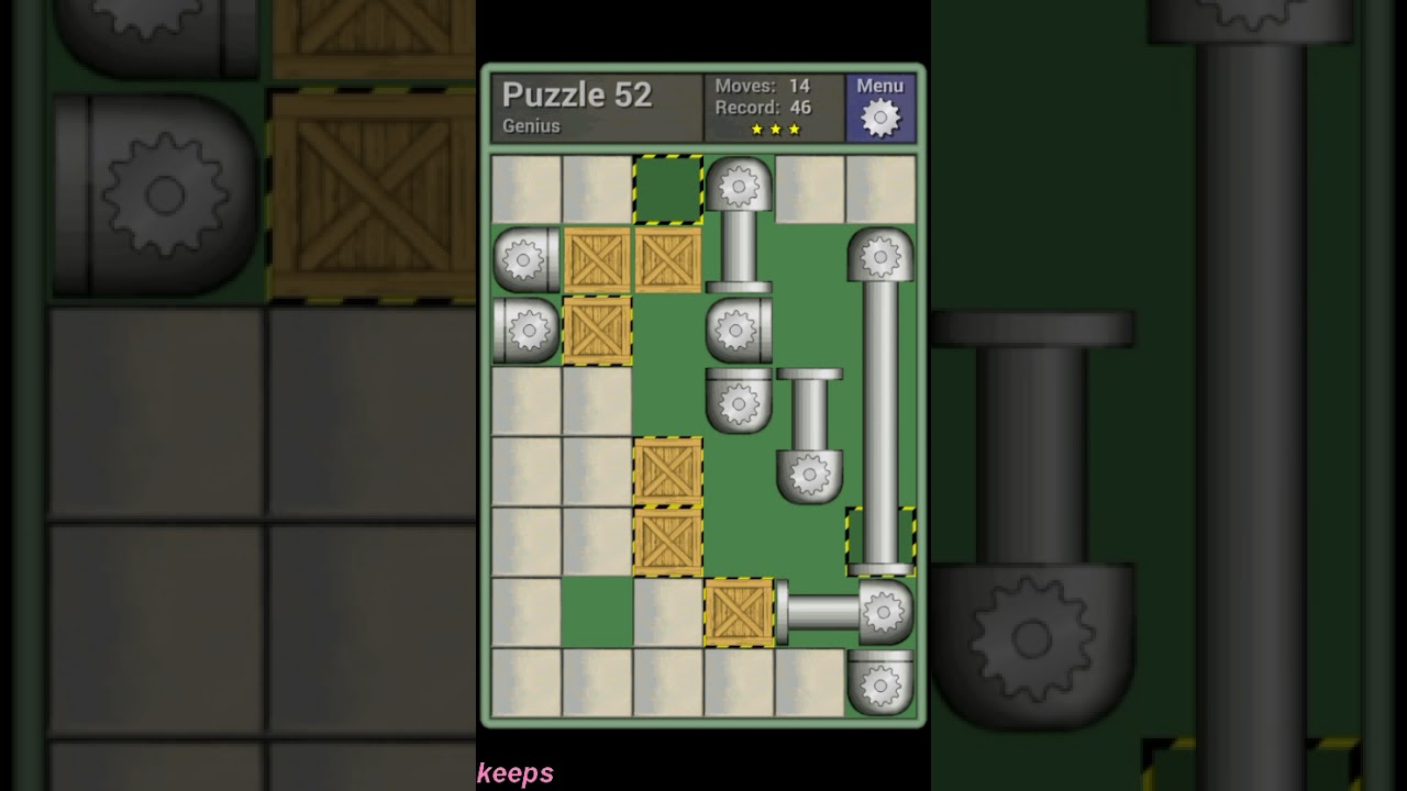 Pushing Machine (Genius) Level Puzzle 52 - Perfect Solution