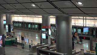 【***海市蜃樓】港鐵 AEL CAF-Train (K407/E107) 清客及不載客駛離香港站一台
