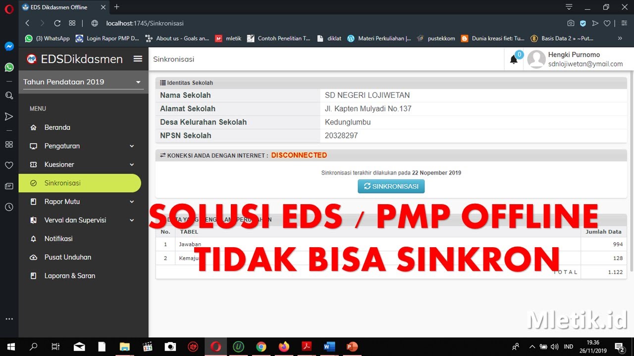 Solusi Eds Pmp Offline 2019 Gagal Sinkron Youtube