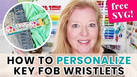 PERSONALIZED FAUX LEATHER KEY FOB WRISTLETS with a Cricut using KERNING and OFFSET