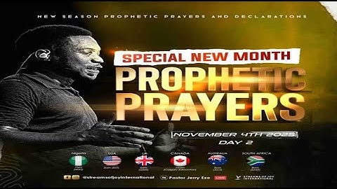 NOVEMBER SPECIAL NEW MONTH PROPHETIC PRAYERS [DAY 2] || NSPPD || 4TH NOVEMBER 2025